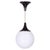 Mid-Century Chandelier in Chromed Steel and Opaline Glass, Czech, 1950s For Sale - Image 9 of 9