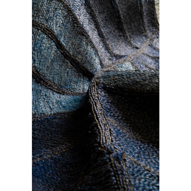 Jiko II (Deep Sea) Rug by Kelechi Ejikeme for Swallo Studio For Sale - Image 4 of 11