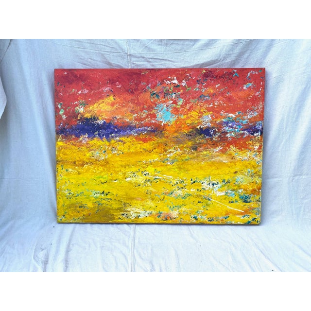 Late 20th Century Contemporary Impasto Oil Painting For Sale - Image 5 of 5