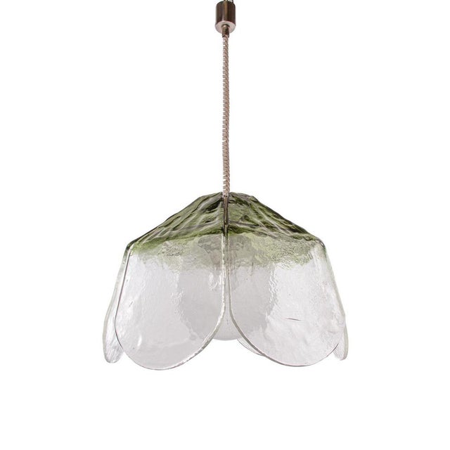 1960s Petal Pendant Lamp in Murano Glass by Carlo Nason for Mazzega, Italy, 1960s For Sale - Image 5 of 12