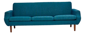 Vintage Danish Three-Seater Sofa in Wool and Teak, 1970s