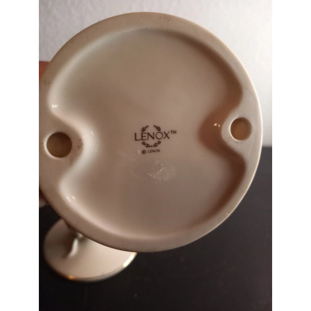 1970s Vintage Lenox Ivory Fine Porcelain Candle Holders- Set of 2 For Sale - Image 5 of 7