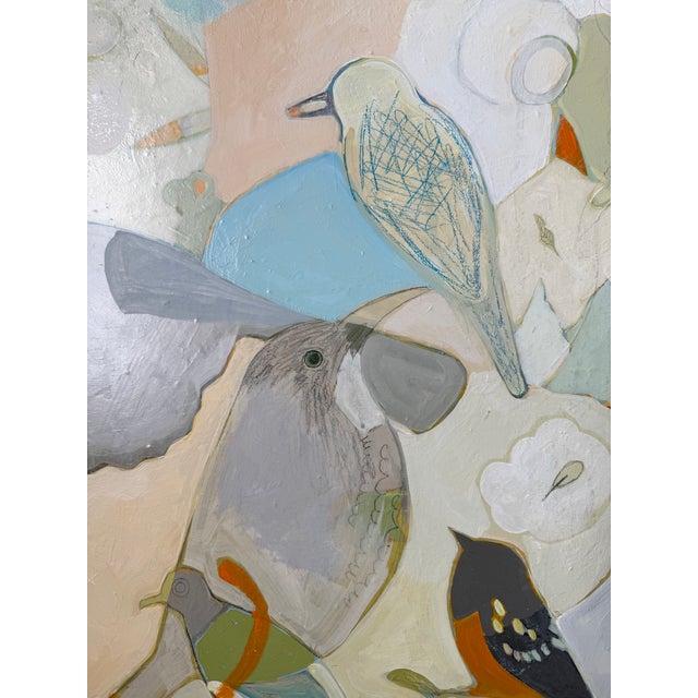 Abstract Expressionism “Hiking Companions” a Bird Painting by LWren Walraven For Sale - Image 3 of 12
