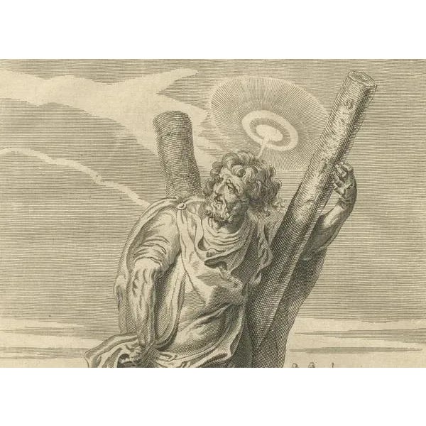 Durand, Christ's Resurrection & St. Andrew the Apostle, 1735, Engravings, Set of 2 For Sale - Image 4 of 10
