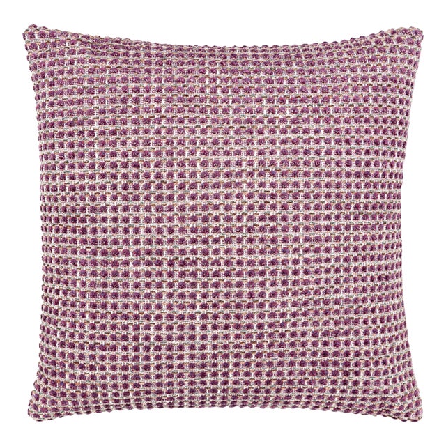 The House Of Scalamandré Heatherton Square Pillow In Plum For Sale