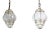 Set of 2 Amazing Venetian Lantern in Murano Reticello Glass, 1950s For Sale