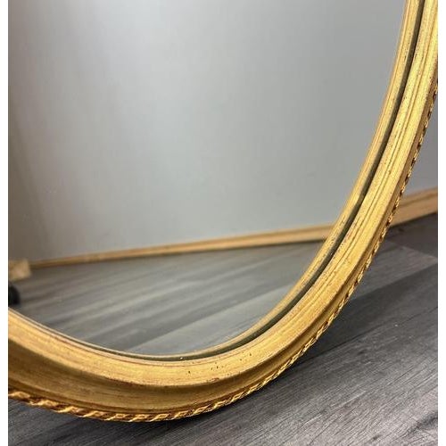 Vintage French Ornate Wall Mirror with Gold Finish For Sale - Image 6 of 8