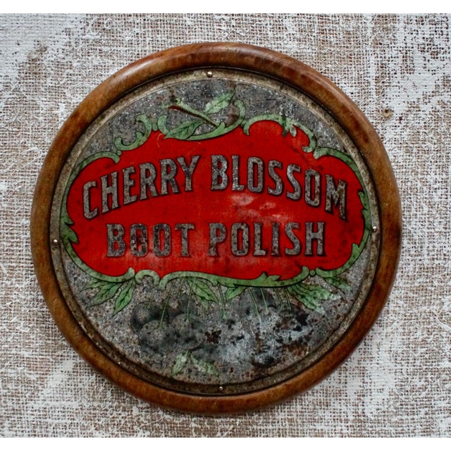 Cherry Blossom Boot Polish Advertising Sign, 1910s For Sale - Image 6 of 6