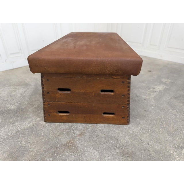 Vintage Pommel Bench in Fir, 1950s For Sale - Image 4 of 7