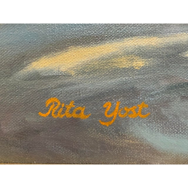 Mid 20th Century Rita Yost Original Landscape Painting, Signed For Sale - Image 11 of 12