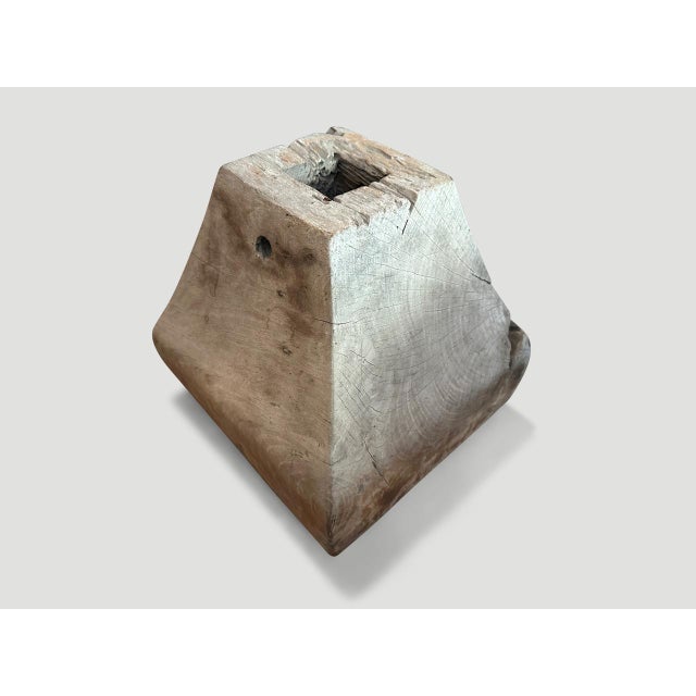 1950s Sculptural Antique Column Base For Sale - Image 5 of 5