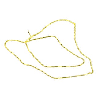 Vintage 14k Solid Yellow Gold Curb Link Chain , 6.6 Gm , 22 Inch Long For Sale