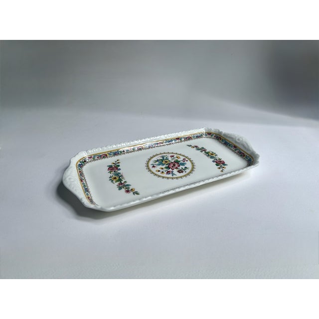 Chinoiserie 1980s English Coalport "Ming Rose" Bone China Tray For Sale - Image 3 of 15