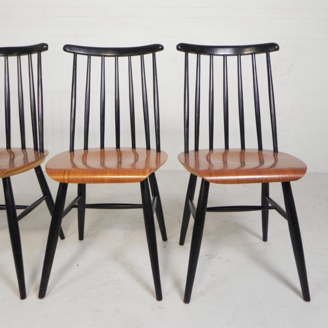 Vintage Model Fanett Spindle Chairs from Tapiavaara, 1960s, Set of 4 For Sale - Image 13 of 18