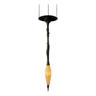 LV-426 Pendant in Patinated Cast Bronze by William Guillon For Sale