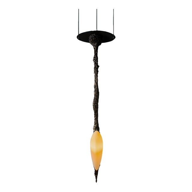 LV-426 Pendant in Patinated Cast Bronze by William Guillon For Sale