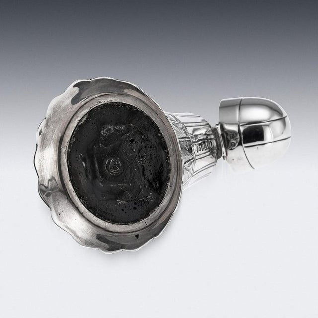 Silver Vintage English Silver Novelty Shuttlecock Inkwell, 1928 For Sale - Image 8 of 16