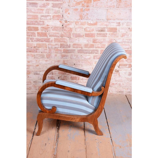 Biedermeier Armchairs in Oak, Spruce and Walnut, Austria, 1830s, Set of 2 For Sale - Image 10 of 15