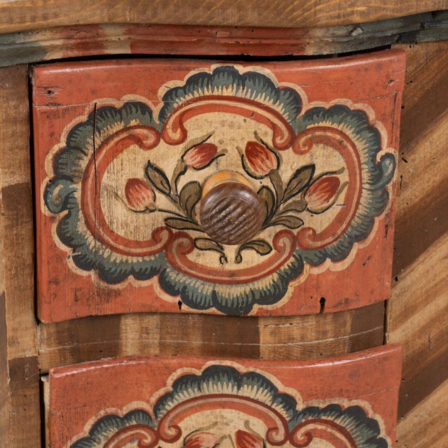 19th Century Austrian Original Hand-Painted Cabinet Chest of Drawers For Sale - Image 10 of 17