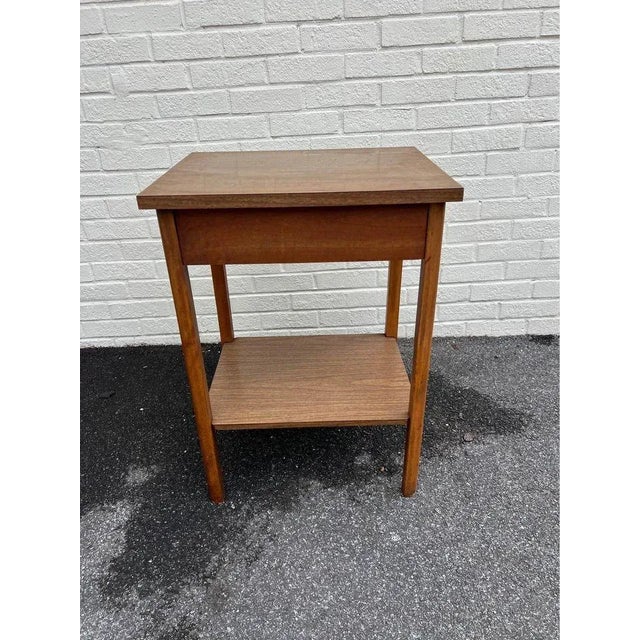 Brown Mid 20th Century Mid Century Modern 2 Tier Side Table For Sale - Image 8 of 8