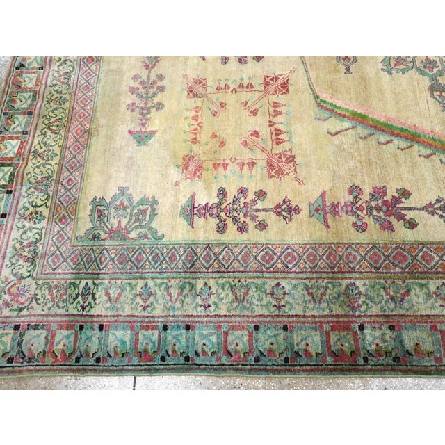 Early 20th Century Galerie Shabab Collection Early 20th Century Indian Agra Accent Carpet For Sale - Image 5 of 8