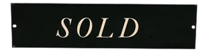 Old Store Stock Vintage Metal Sold Sign