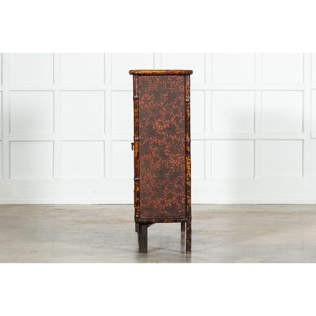 19th Century English Glazed Laquered Bamboo Cabinet, 1870s For Sale - Image 9 of 15