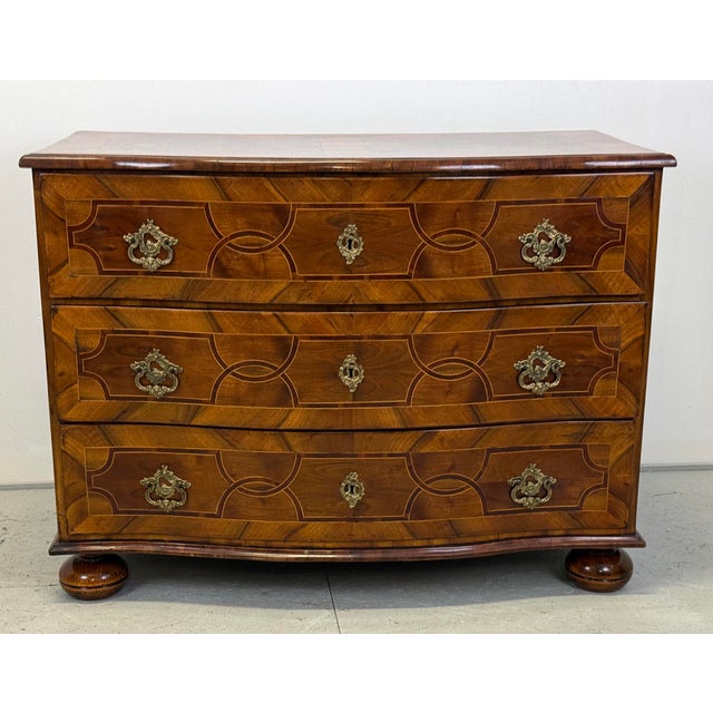 18th Century Antique Baroque Chest of Drawers with Inlays, 1790s For Sale - Image 5 of 18