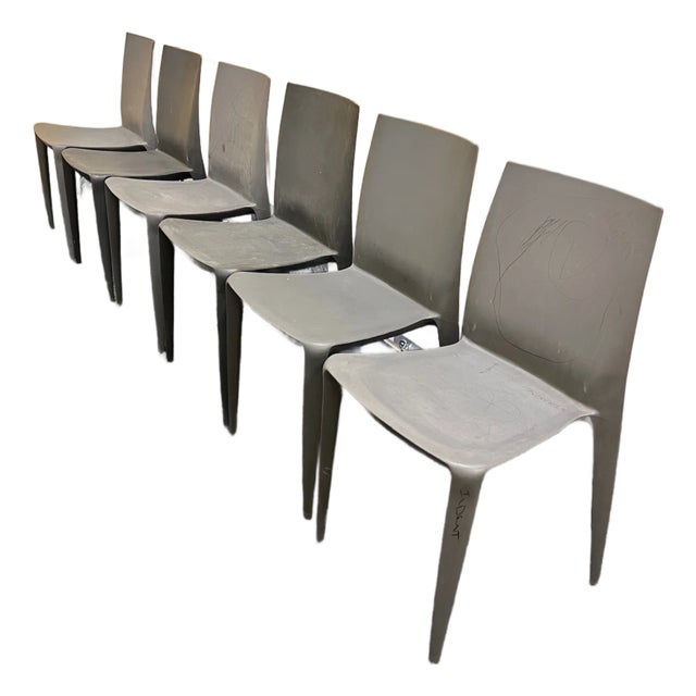 Set of 6 Bellini Chairs With Original Prototyping Notes For Sale