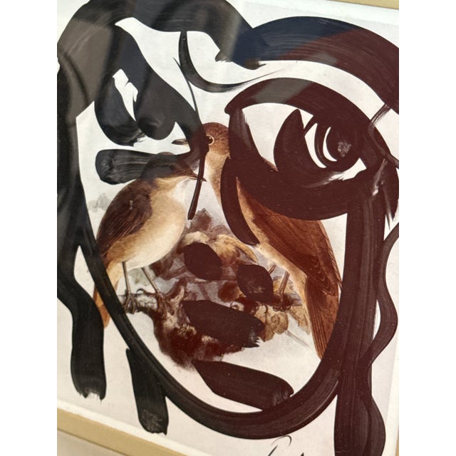 1970s 1970s Original Peter Keil Abstract Face / Birds Painting For Sale - Image 5 of 6