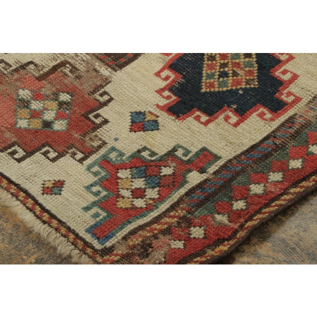 Vintage Turkish Geometric Wool Runner by Rug & Kilim, 1950-1959 For Sale In New York - Image 6 of 8