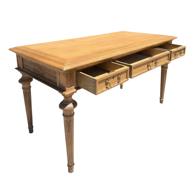 Directoire Style French Country Partner Desk Writing Table For Sale - Image 4 of 4