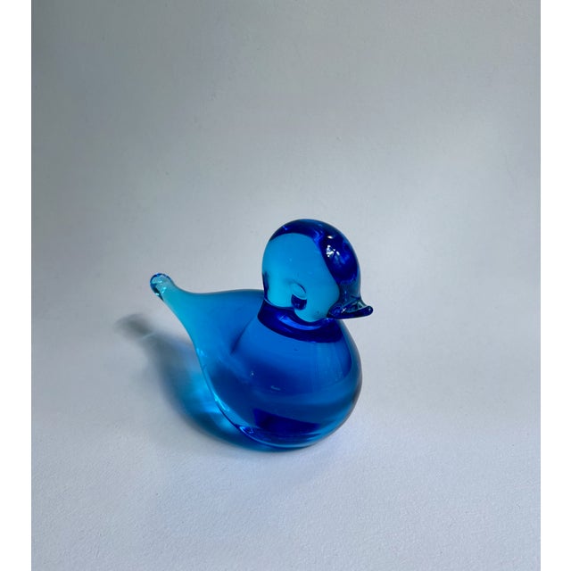 F M Konstglas Solid Blue Art Glass Bird, C. 1970 For Sale In New York - Image 6 of 17