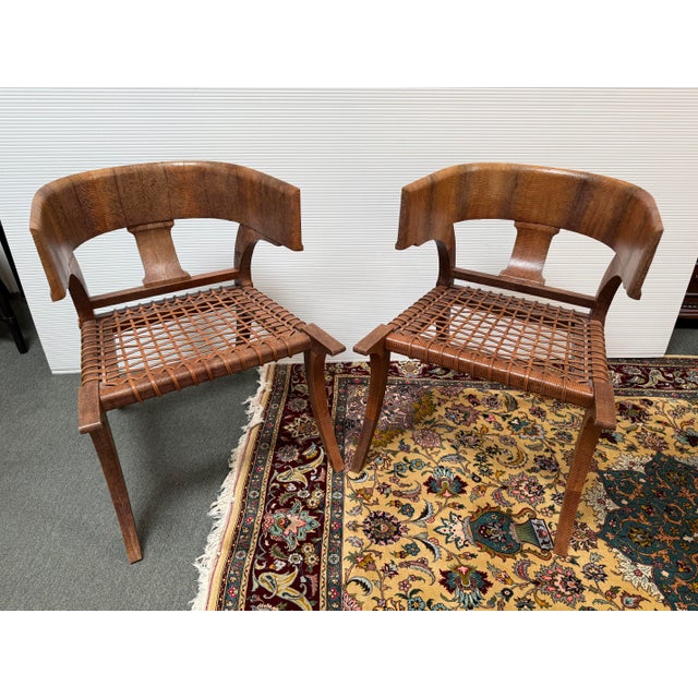 Lizard Wrapped Klismos Dining Chairs, Pair For Sale - Image 4 of 12