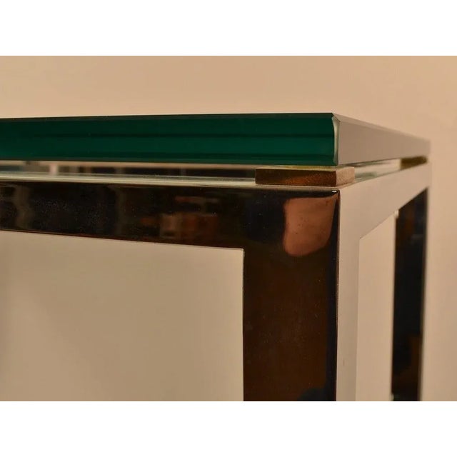 Chrome and Brass Console Table For Sale In New York - Image 6 of 10