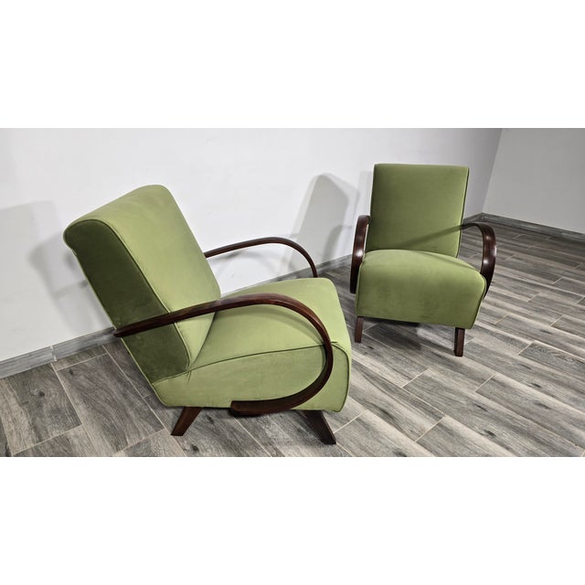 Set of Lounge Chairs by Jindrich Halabala, 1940s For Sale - Image 10 of 11