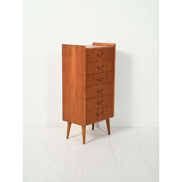 Small Scandinavian Teak Chest of Drawers, 1950s For Sale - Image 3 of 10
