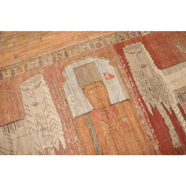 Vintage Zabihi Collection Pictorial Animal Motif Turkish Rug - 5'2" x 9' For Sale - Image 11 of 12