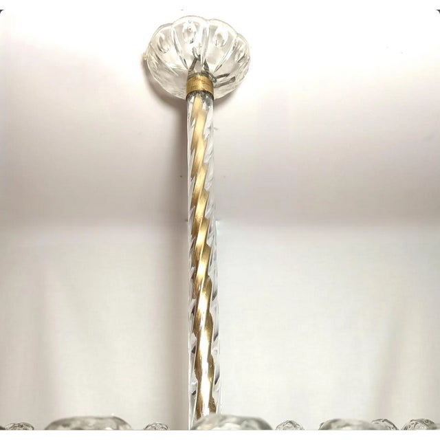 1930s Murano Glass Pendant Light from Barovier & Toso, 1930s For Sale - Image 5 of 10