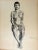 Mid-Century Modern Vintage 1950s Charcoal Seated Nude Female Study Drawing For Sale - Image 3 of 3