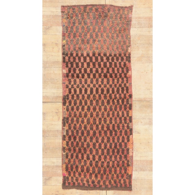 Vintage Boujad Moroccan Rug, 03'07 X 09'02 For Sale - Image 10 of 10