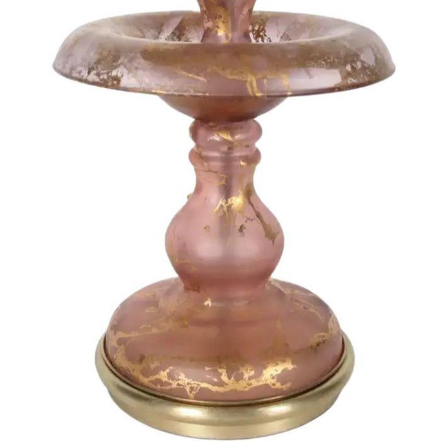 This elegant pair of table lamps was produced in Italy in the 1960s by the renowned Venetian glassmaker Barovier & Toso,...