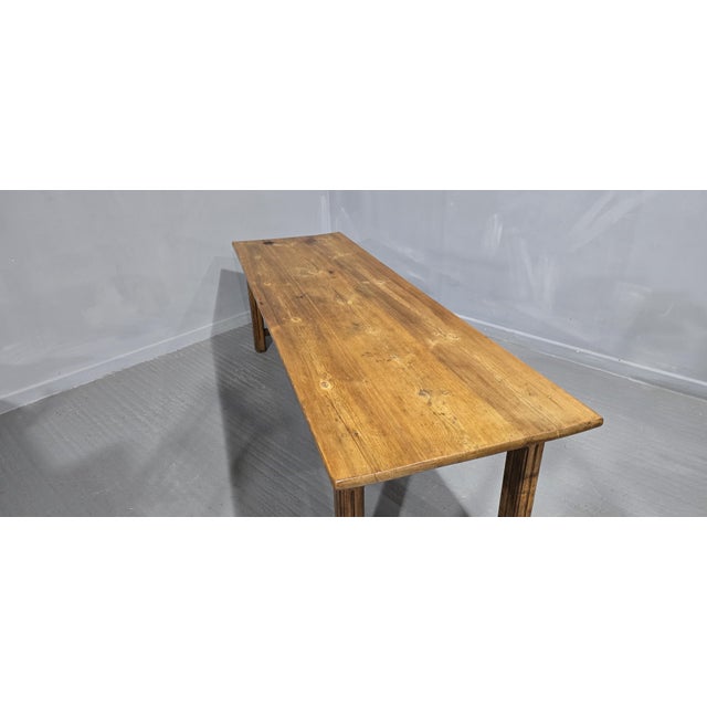 Large English Farmhouse Refectory Table, 1880s For Sale - Image 4 of 13