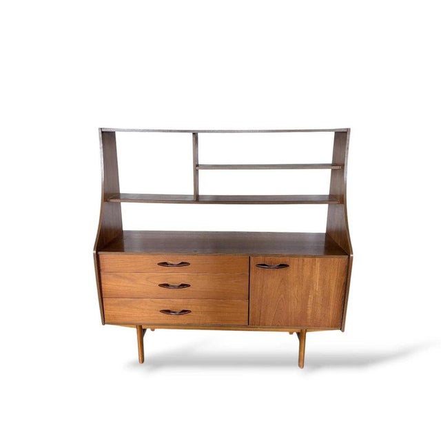Contemporary Mid-Century Teak Sideboard | Room Divider Cabinet with Shelves & Drawers Mid-Century Teak Sideboard | Room Divider Cabinet with Shelves & Drawers For Sale - Image 3 of 8