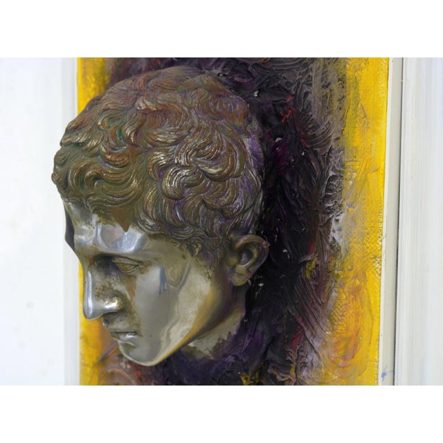 "Eco Silente" is an original mixed media artwork by Italian artist Giuseppe Caiafa, combining sculptural relief and...