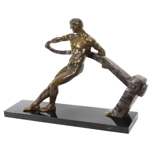 Maurice Guiraud-Rivière, Art Deco Figure of a Riverman, 1920s, Bronze For Sale - Image 12 of 12