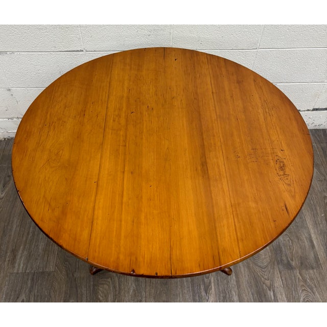Antique 19th Century Tripod Pedestal Dining Breakfast Table For Sale In Kansas City - Image 6 of 9