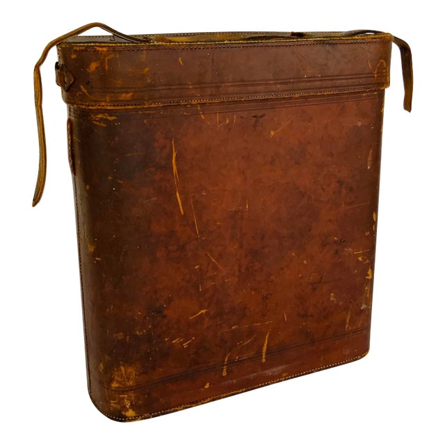 Vintage Abercrombie and Fitch Leather Lunch Box For Sale