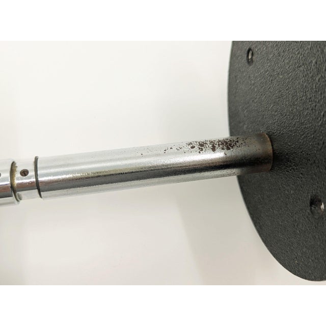 Black Black and Chrome Plated Metal Adjustable Snodo Wall Lamp by S. Mazza for Quattrifoglio, 1970s For Sale - Image 8 of 15