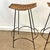 Mid 20th Century Mid-Century Boho Chic Arts & Crafts Arthur Umanoff Wicker and Iron Barstools - A Pair For Sale - Image 5 of 9